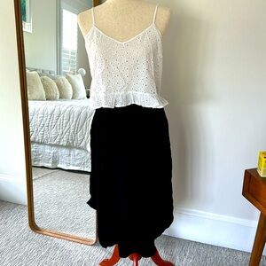 Farm rio black skirt asymmetrical